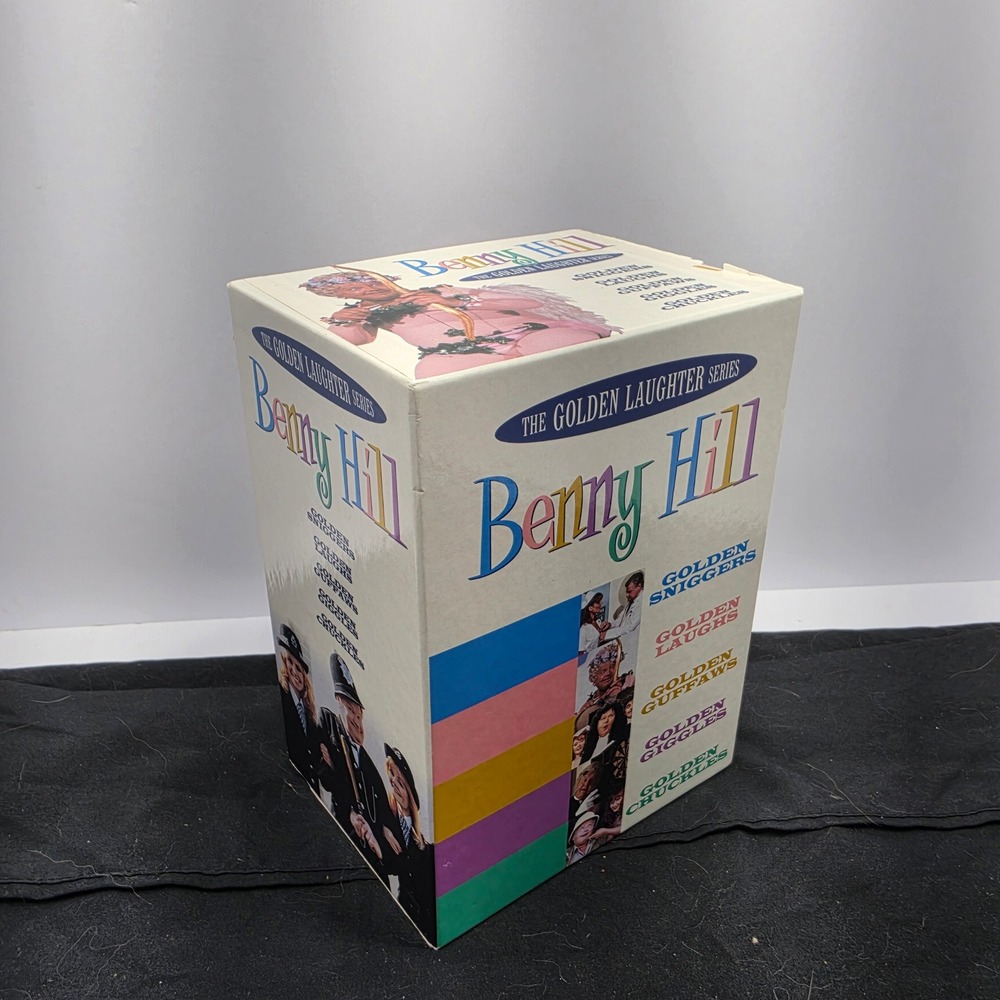 Benny Hill The Golden Laughter Series VHS Box Set 5 Tapes HBO Home Video 91335-9
